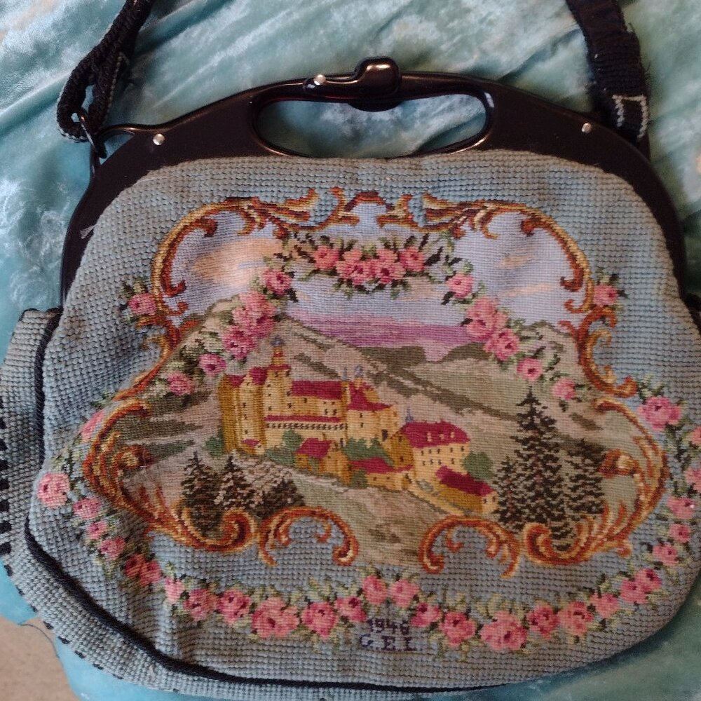 Vintage Needlepoint Purse